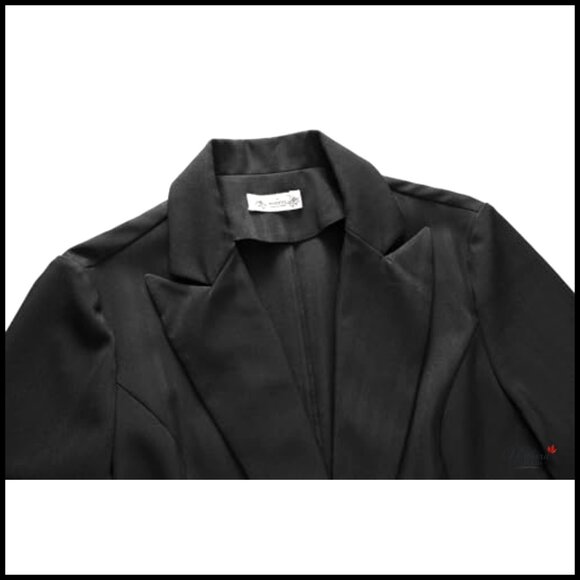 Casual Open Front Blazer Notch Lapel Professional Office Work Wear Lightweight - Picture 6 of 7